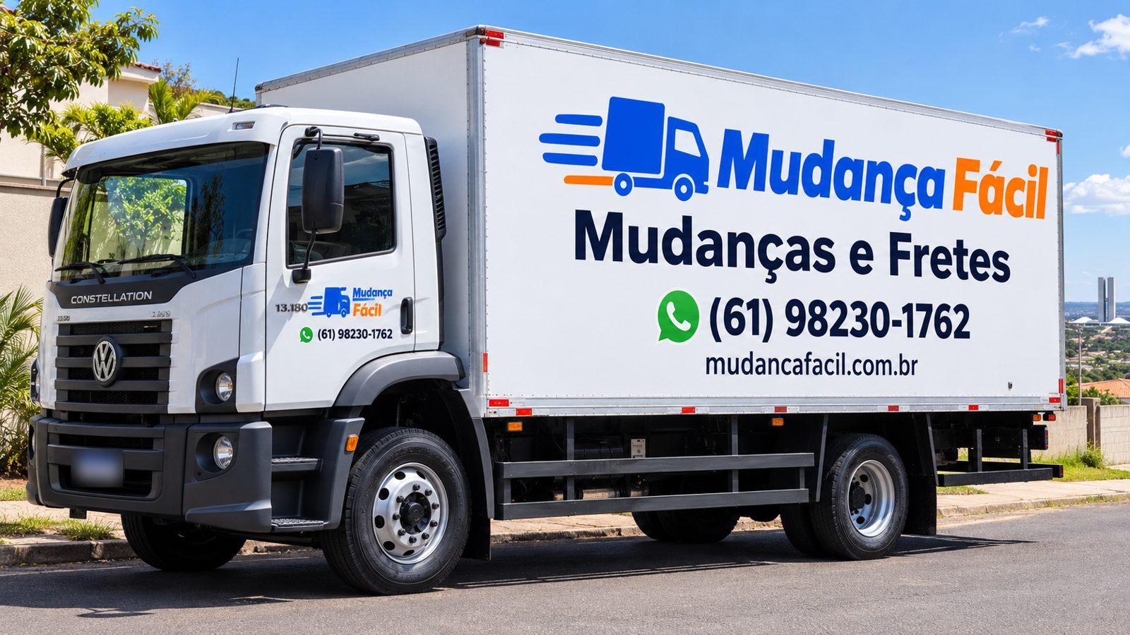 Caminhão baú da Mudança Fácil para mudança e frete em taguatinga