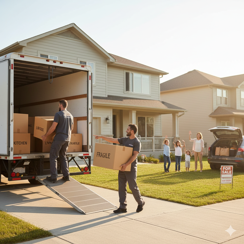 Mudança local em Brasília - caixas organizadas